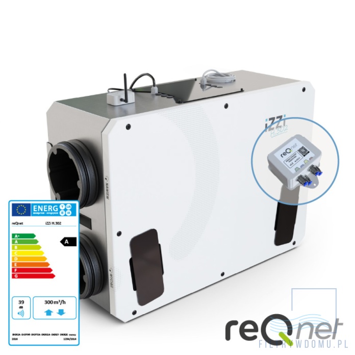 rekuperator iZZi 302 ERV wersja lewa